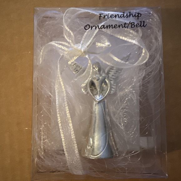 Seasons by Cannon Falls Other - Serenity Silver Metal Friendship Angel Ornament Bell Forever Friend